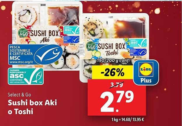 Sushi box Aki o Toshi