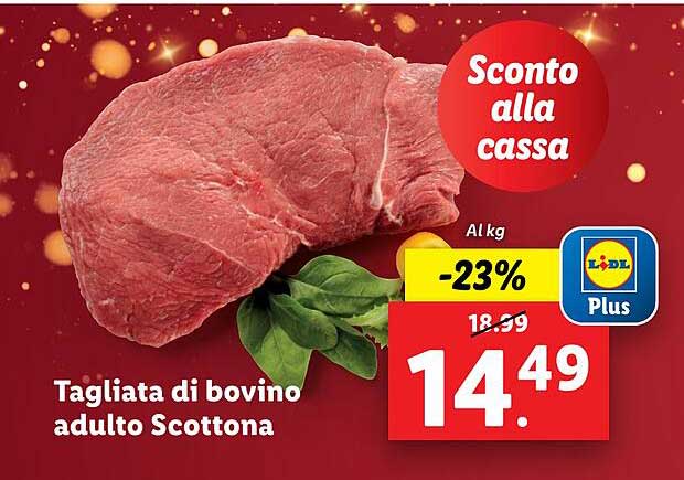 Tagliata di bovino adulto Scottona