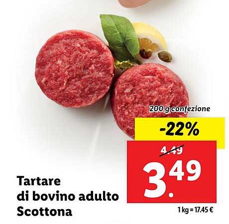 Tartare di bovino adulto Scottona