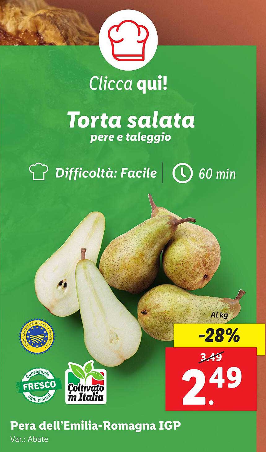 Torta salata pere e taleggio