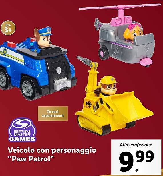 Veicolo con personaggio "Paw Patrol"