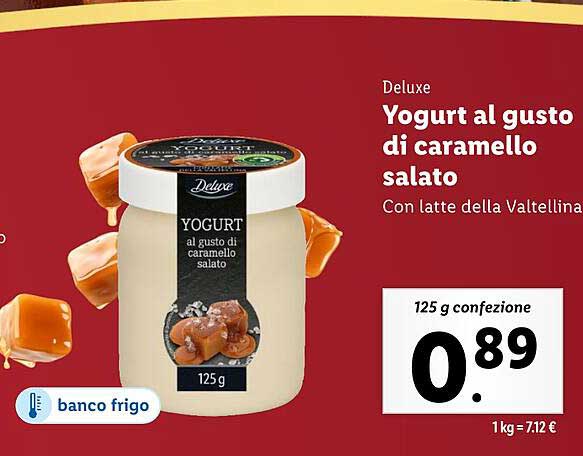 Yogurt al gusto di caramello salato