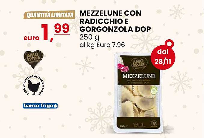 MEZZELUNE CON RADICCHIO E GORGONZOLA DOP