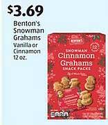 Benton's Snowman Grahams Vanilla or Cinnamon