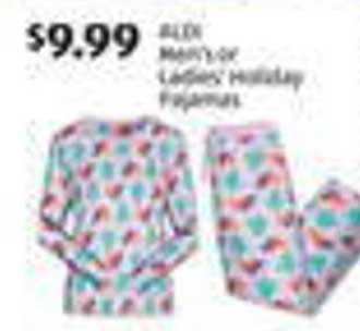 ALDI Men's or Ladies' Holiday Pajamas