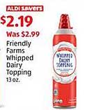 Friendly Farms Whipped Dairy Topping