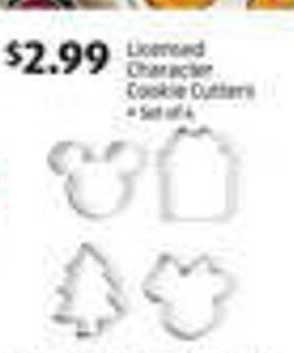 Licensed Character Cookie Cutters - Set of 4