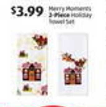 Merry Moments 3-Piece Holiday Towel Set