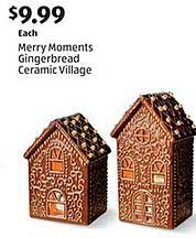 Merry Moments Gingerbread Ceramic Village