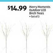 Merry Moments Outdoor LED Birch Trees