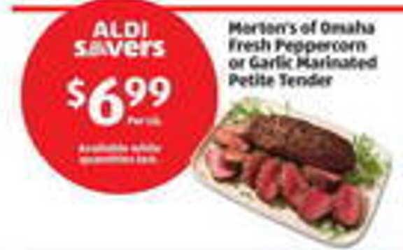 Morton's of Omaha Fresh Peppercorn or Garlic Marinated Petite Tender