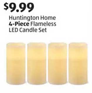 Huntington Home 4-Piece Flameless LED Candle Set