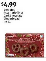 Benton's Assorted Milk or Dark Chocolate Gingerbread