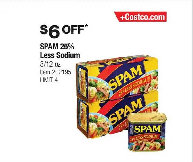 SPAM 25% Less Sodium