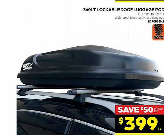 Autopro 360lt Lockable Roof Luggage Pod