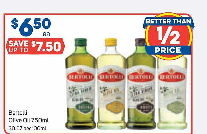 Shaver Shop Bertolli Olive Oil 750ml