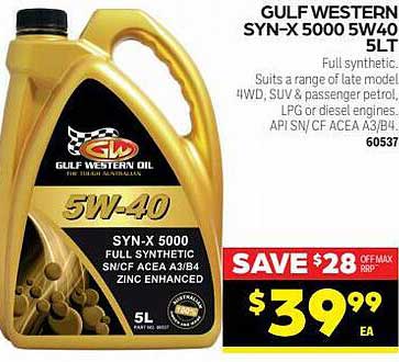 Autopro Gulf Western Syn-x 5000 5w40