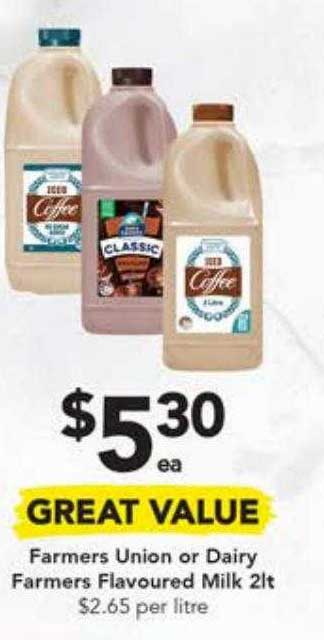 Farmers Union Or Dairy Farmers Flavoured Milk Offer at Drakes ...