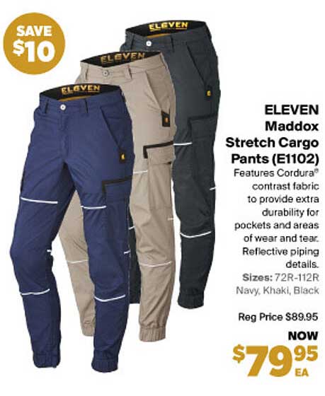Eleven Maddox Stretch Cargo Pants Offer at RSEA - 1Catalogue.com.au