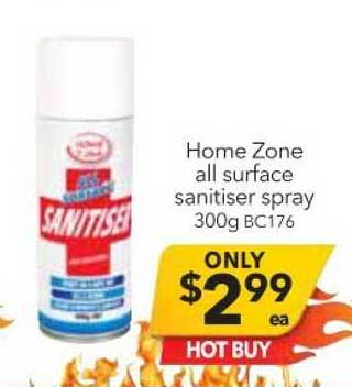 Cheap As Chips Home Zone All Surface Sanitiser Spray 300g