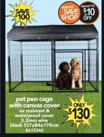 Cheap As Chips Pet Pen Cage With Canvas Cover