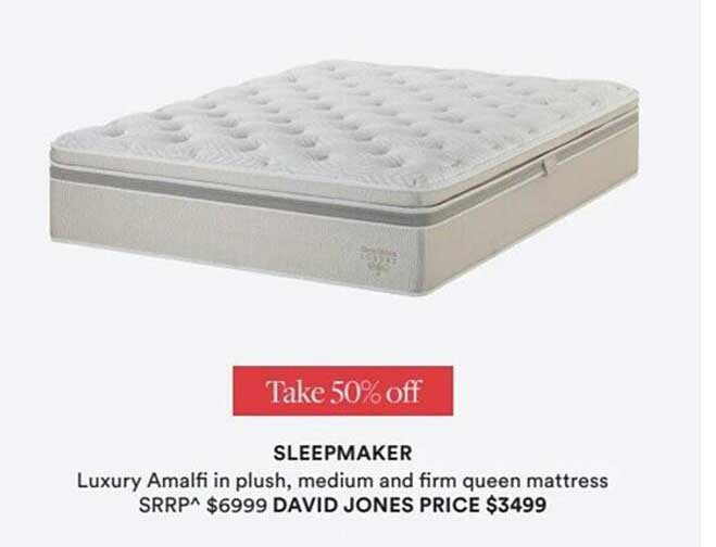 amalfi super pillow top firm queen mattress