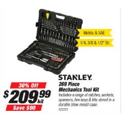 Supercheap Auto 269 Piece Stanley Mechanics Tool Kit