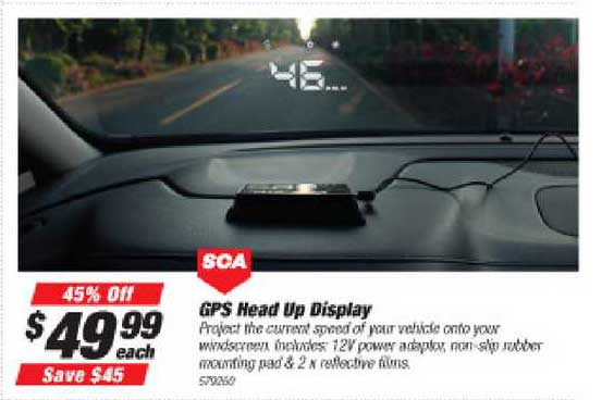 Supercheap Auto SCA GPS Head Up Display