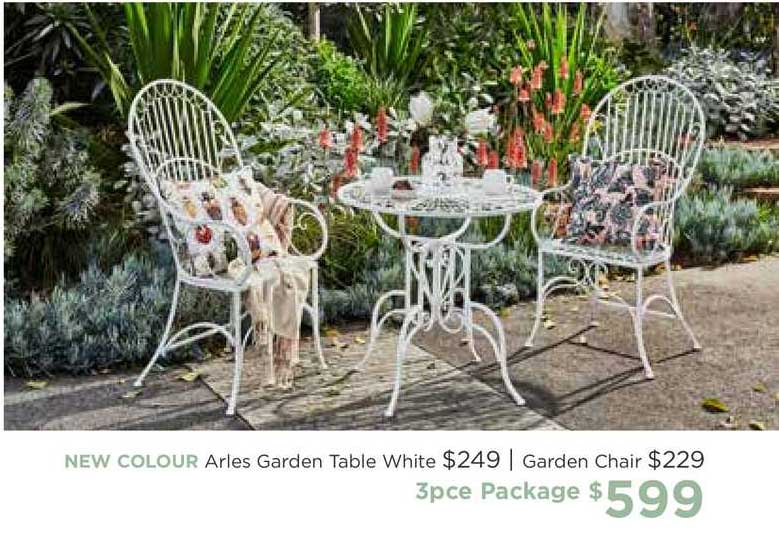 Early Settler Arles Garden Table White Or Garden Chair