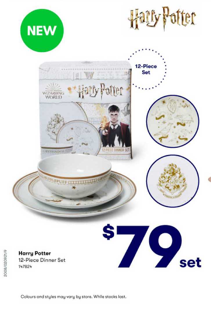 BIG W Harry Potter 12-piece Dinner Set