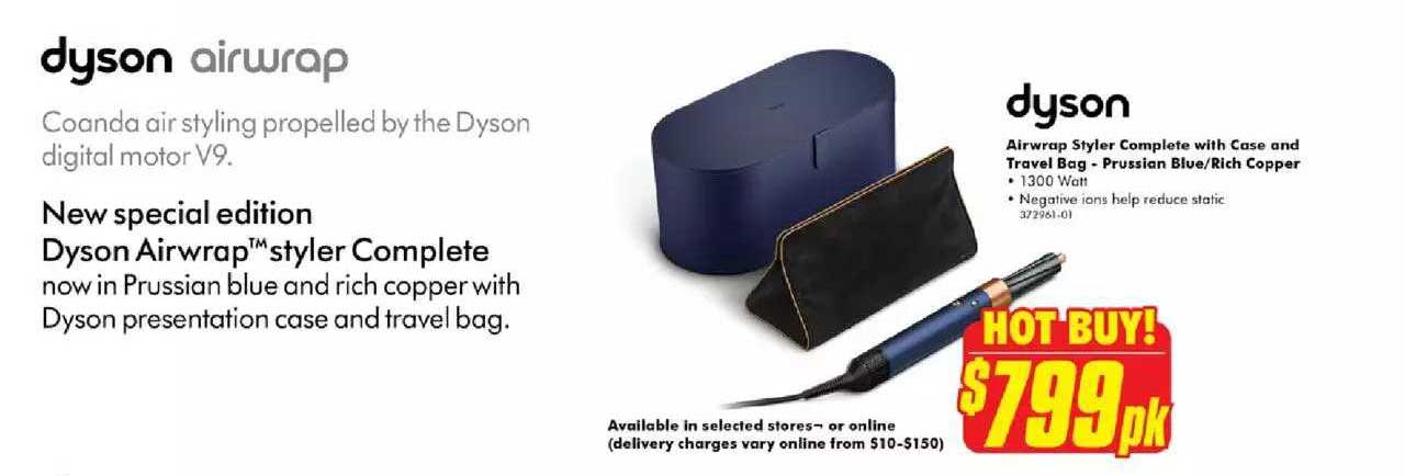The Good Guys Dyson Airwrap Styler Complete With Case And Travel Bag - Prussian Blue Or Rich Copper