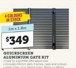Stratco Quickscreen Aluminium Gate Kit