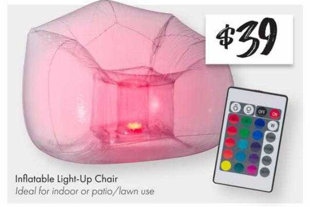 The Reject Shop Inflatable Light-up Chair
