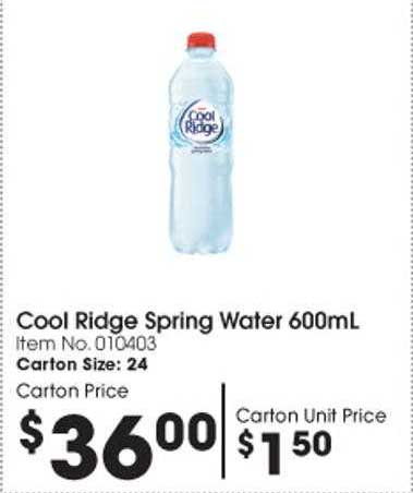 Campbells Wholesale Cool Ridge Spring Water