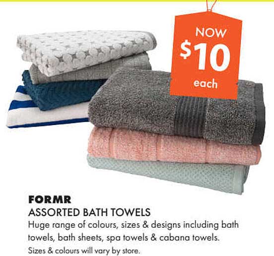 Lincraft Formr Assorted Bath Towels