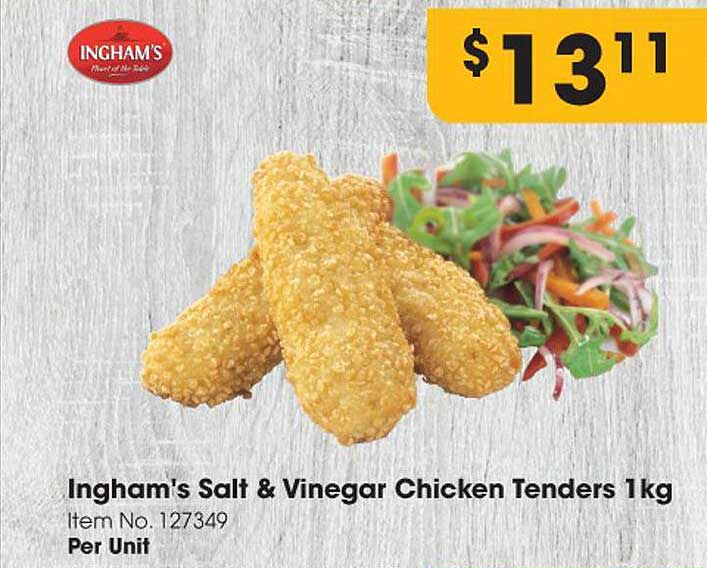 Ingham's Salt & Vinegar Chicken Tenders 1kg Offer at Campbells Wholesale