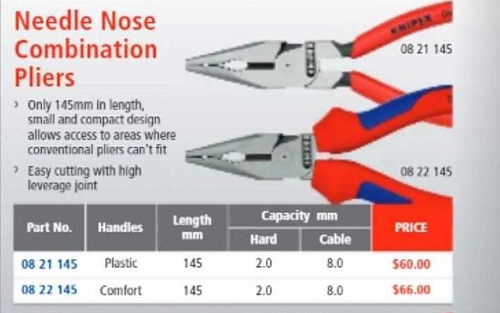 Burson Auto Parts Needle Nose Combination Pliers