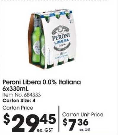 Campbells Wholesale Peroni Libera 0.0% Italiana