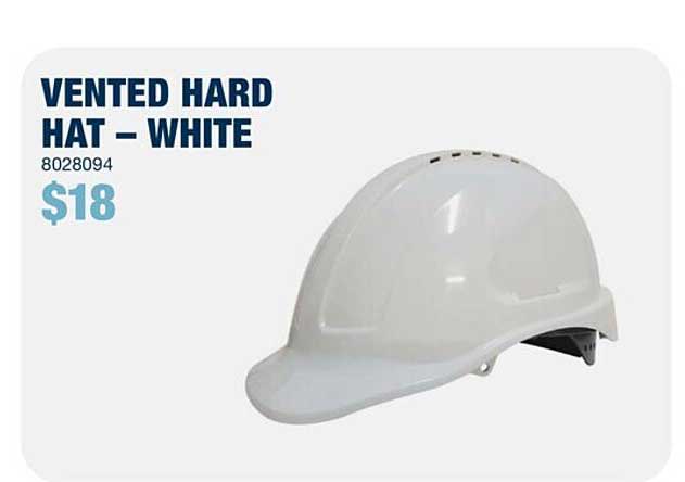Vented Hard Hat - White Offer at Reece