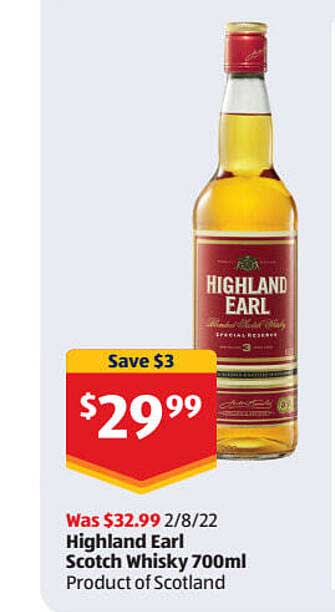 ALDI Highland Earl Scotch Whisky