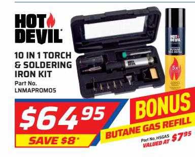 Auto One Hot Devil 10 In 1 Torch & Soldering Iron Kit