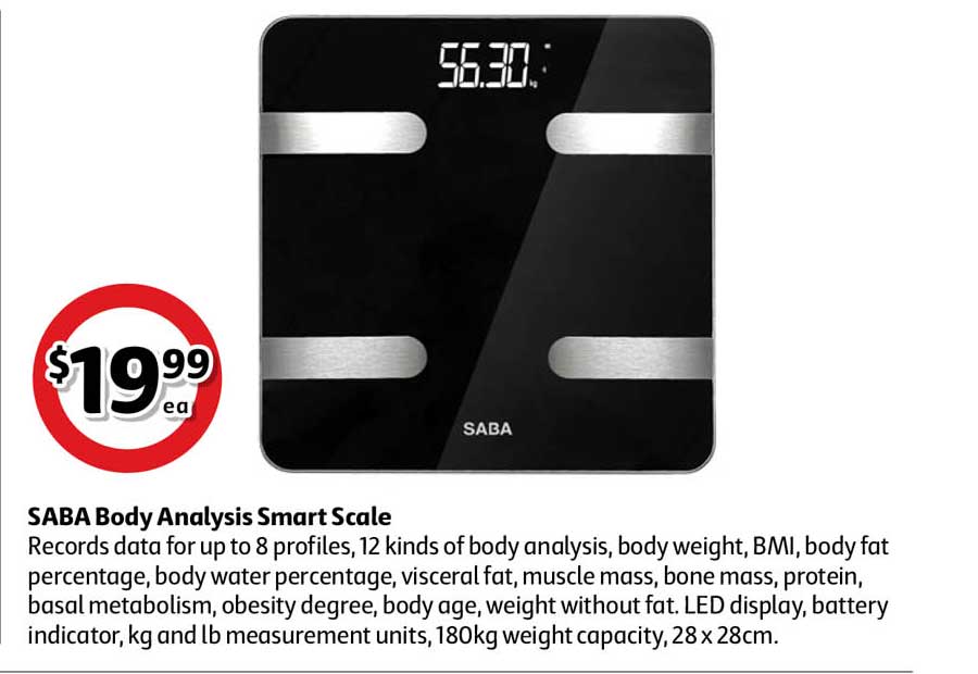Coles Saba Body Analysis Smart Scale
