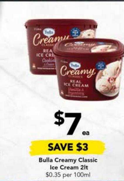 Bulla Creamy Classic Ice Cream Offer At Drakes 