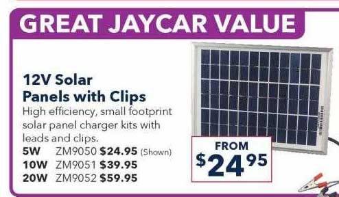 Jaycar Electronics 12v Solar Panels With Clips