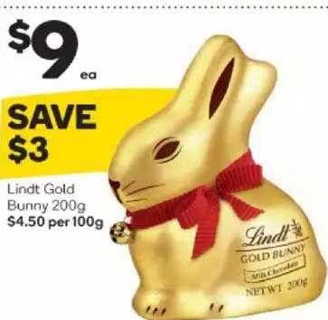 Lindt Gold Bunny 200g Offer at Woolworths - 1Catalogue.com.au