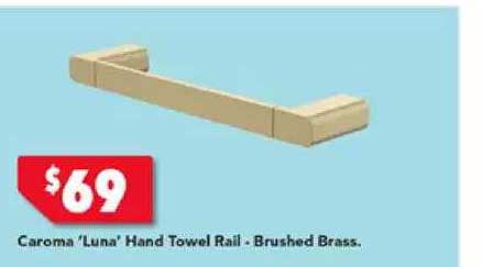 Harvey Norman Caroma 'luna' Hand Towel Rail-brushed Brass