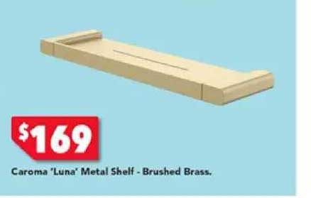 Harvey Norman Caroma 'luna' Metal Shelf - Brushed Brass