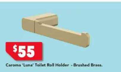 Harvey Norman Ceroma 'luna' Toilet Roll Hoder -brushed Brass