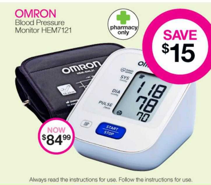 Priceline Omron Blood Pressure Monitor Hem7121