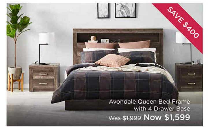 Snooze Avondale Queen Bed Frame With 4 Drawer Base